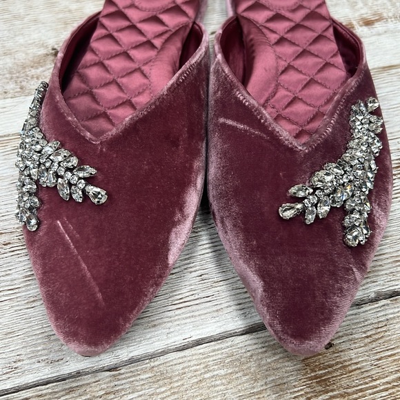 Birdies The Swan Velvet Slip On Shoes - Picture 7 of 9